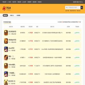 7514游戏网-传奇游戏平台-好玩的传奇游戏开服表